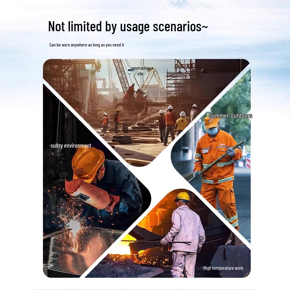 Мужской охлаждающий жилет для улицы с вентилятором для предотвращения теплового удара и защиты труда - Идеален для строительства и сварки
