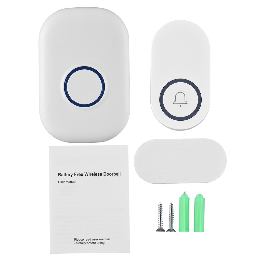 Wireless Door Bell IP44 Waterproof Doorbell Chime 656ft Range Portable Door Chime Kit with 32 Music 4 Volume Levels for