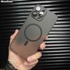 Роскошный матовый ультратонкий чехол Magsafe Magnetic для iPhone 16 15 14 13 12 11 Pro Max Plus PC полупрозрачный чехол для беспроводной зарядки