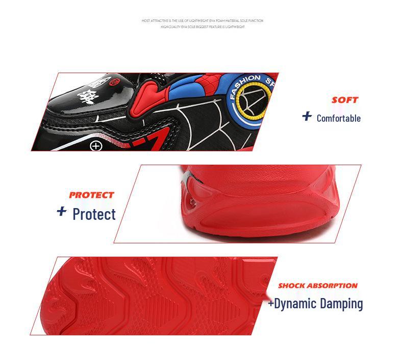 Детские сетчатые кроссовки для бега с подсветкой и мультяшным дизайном - Осень 2025, дышащий стиль