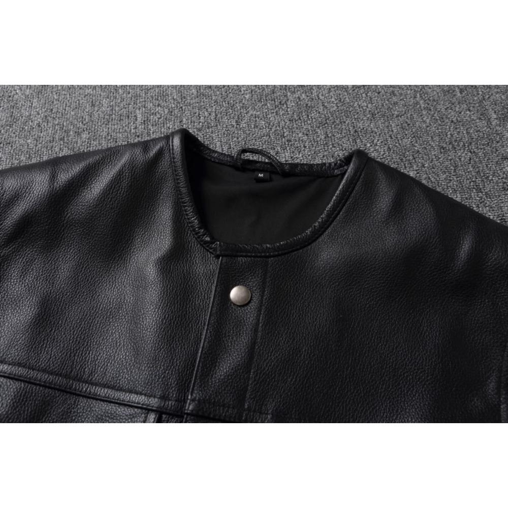 Китайский размер мужской кожаный жилет 100% коровья кожа мотоциклетный жилет байкерские кожаные жилеты мото кожаный жилет азиатский размер M-6XL M435