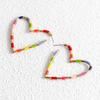 And European Trendy American Style Creative Heart Hoop Earrings Material Alloy