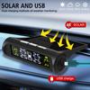 Car Tire Pressure Monitoring System Auto Security Alarm Systems Universal Tyre Temperature Monitor Automobile Accessories USB / Solar TPMS 0-6Bar