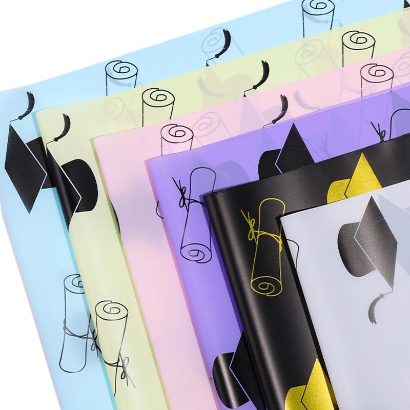 5/10 шт. Бумага для букета в виде шляпы доктора, подарочная упаковка, подарочная бумага для цветов, перламутровая пленка 57x57 см