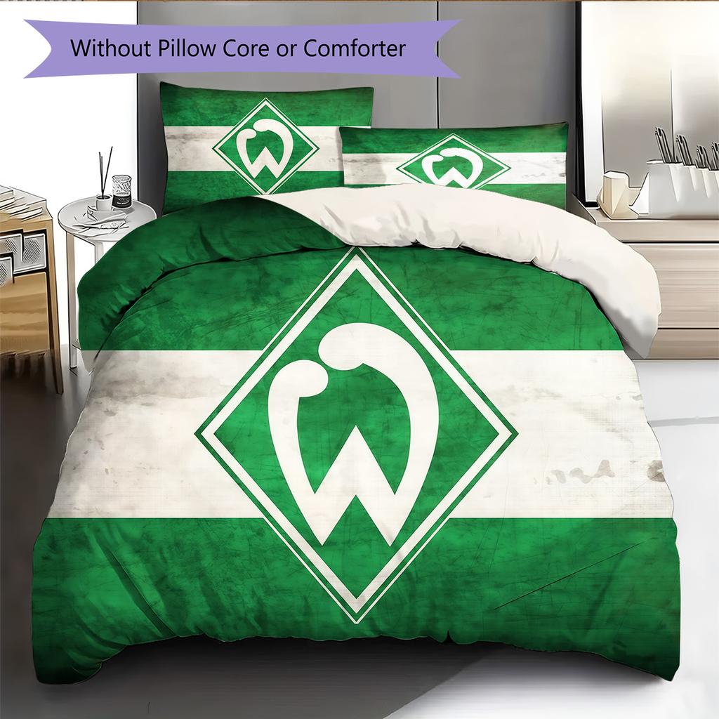 Sportverein Werder Bremen Pattern Bedding Quilt Set Home Decoration Gift (1 * duvet cover + 2 * pillowcase without core)