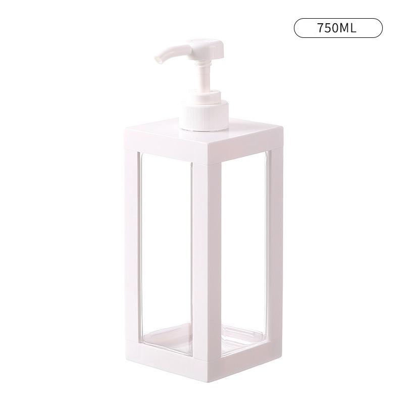 500/1000ML Shower Gel Bottle Large-capacity Lotion Dispensing Bottle Square Empty Pump Shampoo Bottle Dish Soap Container