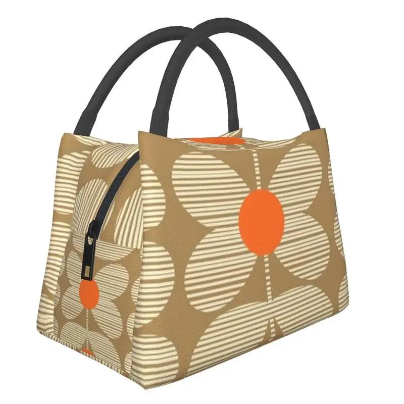Orla Kiely Cat Изолированная сумка для ланча для женщин Скандинавский портативный холодильник Термобокс для еды Офис