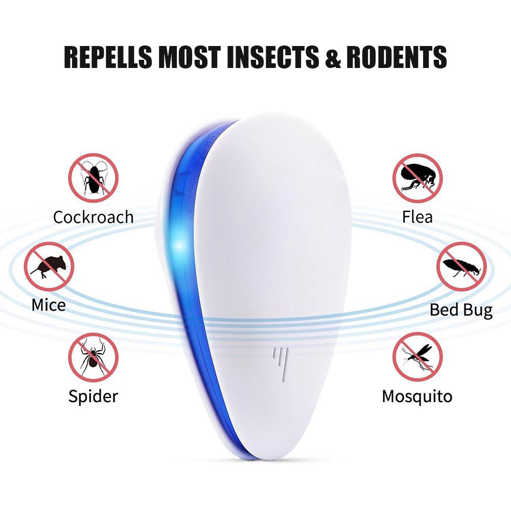 Ultrasonic Pest Repeller Plug Electric Pest Control - Professional Home Repellent - For Fleas,