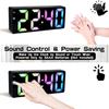 Цифровой будильник Настольные часы с питанием от USB/батарейки и цветным светодиодным экраном с дисплеем температуры Голосовое управление