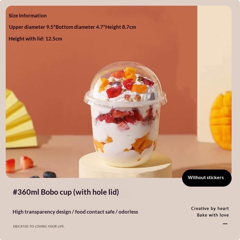 50 ШТ. Одноразовые Прозрачные Пластиковые Стаканчики С Отверстием Купольные Крышки Стаканчики для Сока Салата Десертов Мороженого Для Дня Рождения Свадьбы Кемпинга Посуда