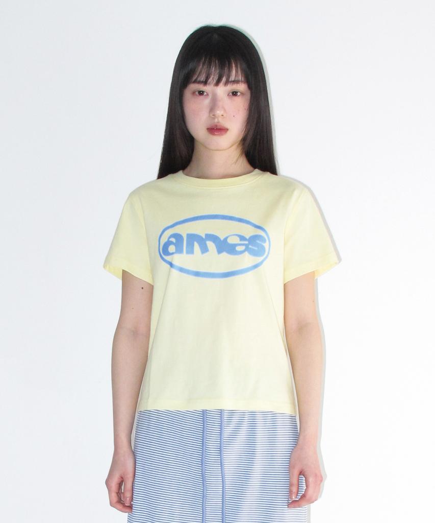 AMES-WORLDWIDE Ames Circle Logo Symbol Tee Yellow