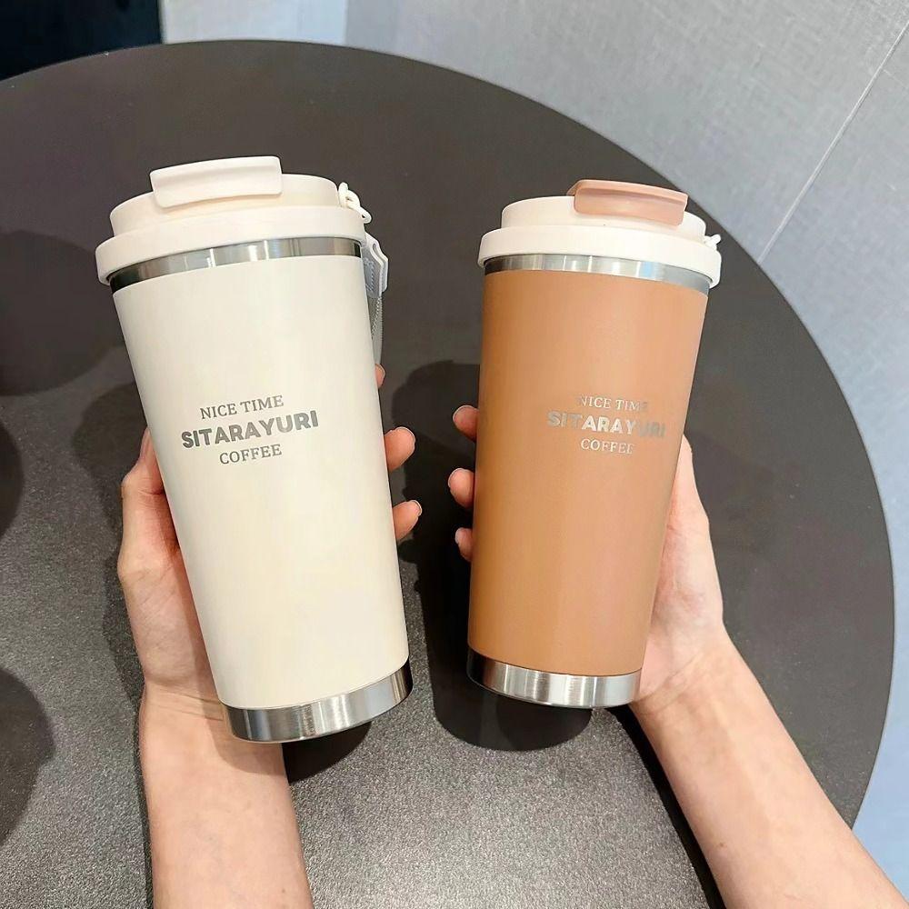 450ml Hot Cold Water Bottle Leak-proof Straw Cup Winter Insulated Cup for School Office Outdoor