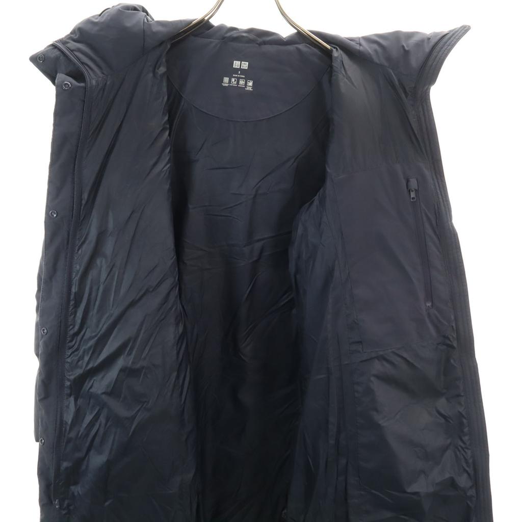Uniqlo Бесшовное пуховое пальто S Темно-синее Женское Б/У