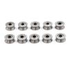 10Pcs Hcs Deep V Groove Sealed Guide Line Track Pulley Ball Bearing 3*12*4Mm