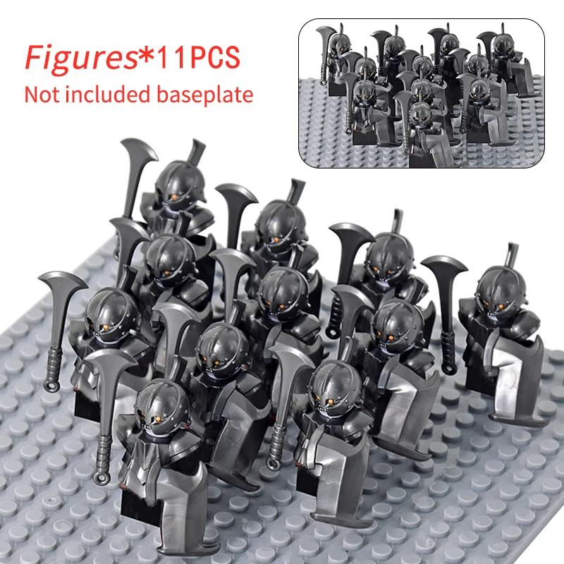 MOC Средневековый Гном Воин Эльфы Рыцари lotr Фигурки Строительные Блоки Аксессуары Броня Щит LOTR DIY Игрушки Для Детей подарок