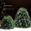 Tower Shaped Mini Christmas Tree Handmade Faux Noble Fir Elegant Christmas Decorations  New Year