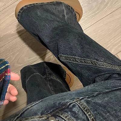 Джинсы Y2K Spicy Girl Dark Series Wide Leg, женские, новые, High Street, свободные, с высокой талией, утягивающие, расклешенные брюки