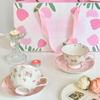 Розовый Кролик Cerc Набор Кофейной Чашки и Блюдца Afternoon Tea Милая Девушка Сердце Винтажный Корейский Sle Завтрак Столовые Приборы Набор