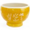 Takumifu Matcha Made In Hasami Ware High-Based Bowl, Ceramic, Wildflowers, Yellow, Japan,