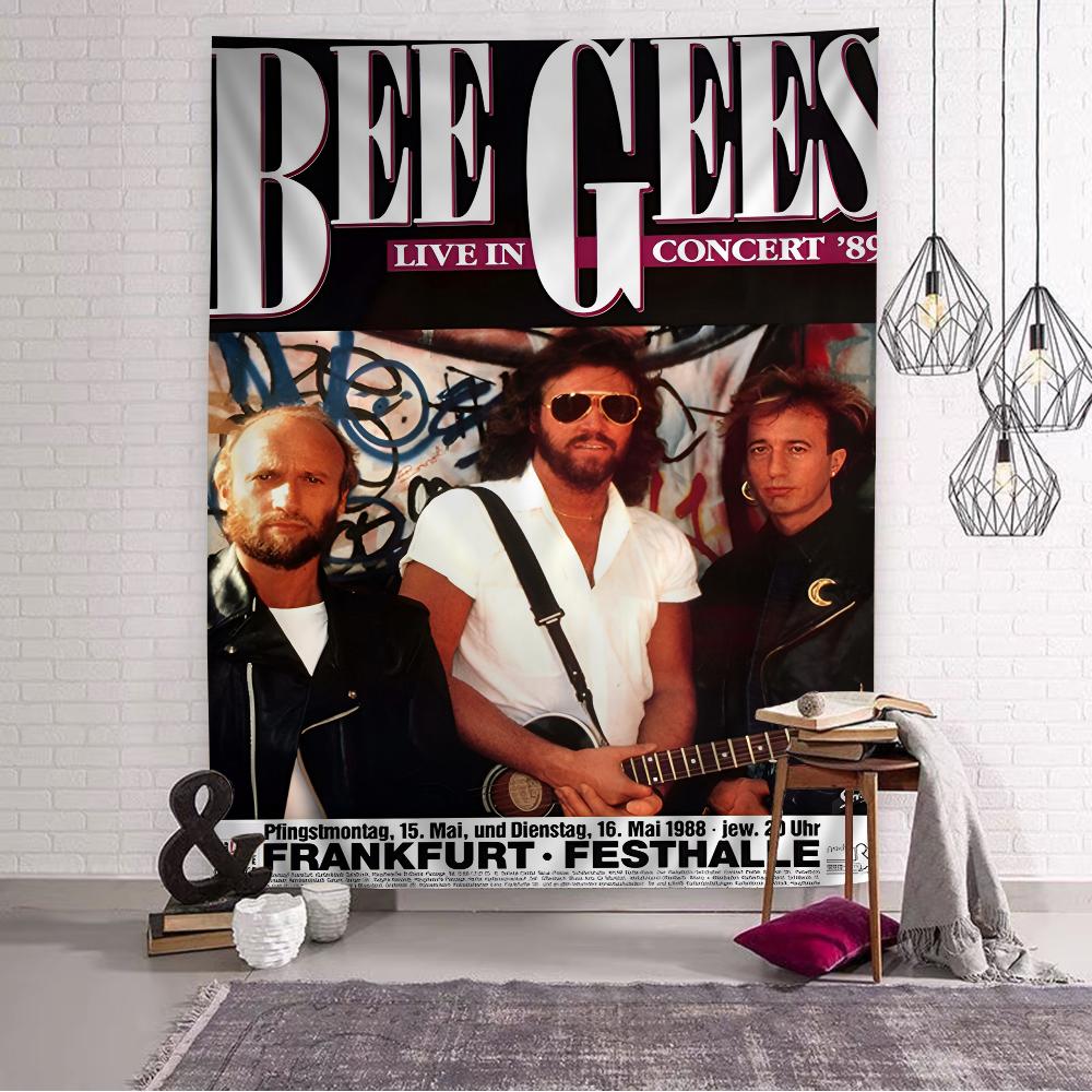 Bee Gees Band Hanging Bohemian Tapestry Hanging Tarot Hippie Wall Rugs Dorm Wall Hanging Home Decor