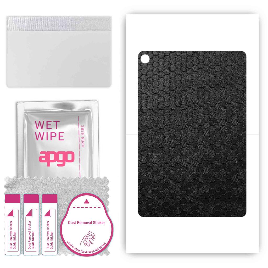 apgo Skin Sticker Film Foil Vinyl for the BACK Compatible with Huawei MatePad T10, Scratch-resistant, Easy To Install - Black Honeycomb