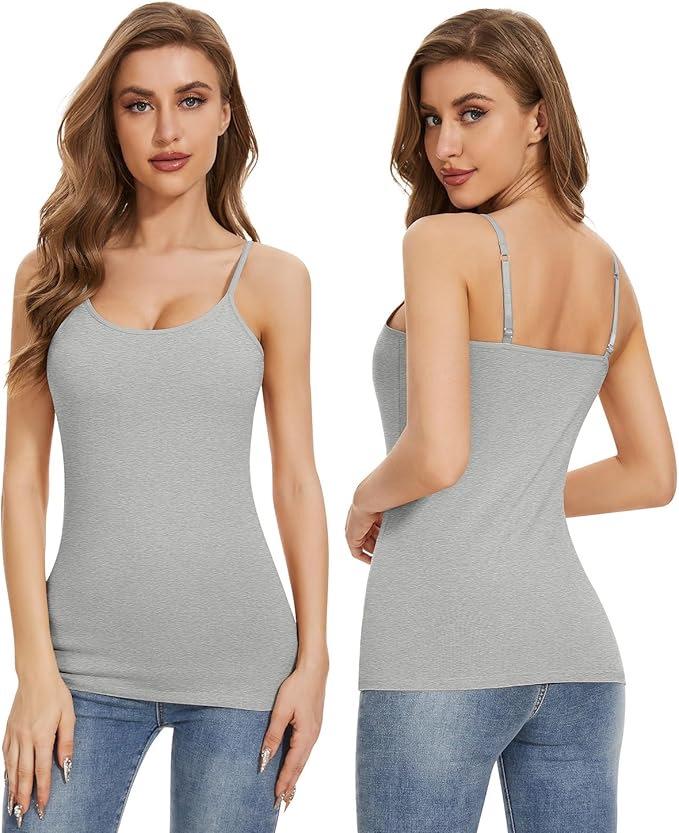 2026 Camisole для трансграничной электронной коммерции со встроенными чашечками бюстгальтера - Универсальный топ для ношения под одеждой и как самостоятельный элемент с стильным дизайном спинки