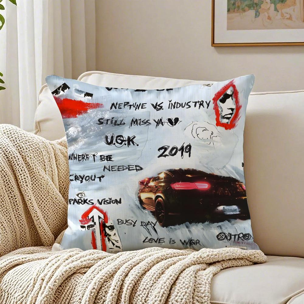 Mellow HipHop American Rapper LLucki Cushion Cover Pillowcase Antidustmite living Room Sofa Decor Cushion Room