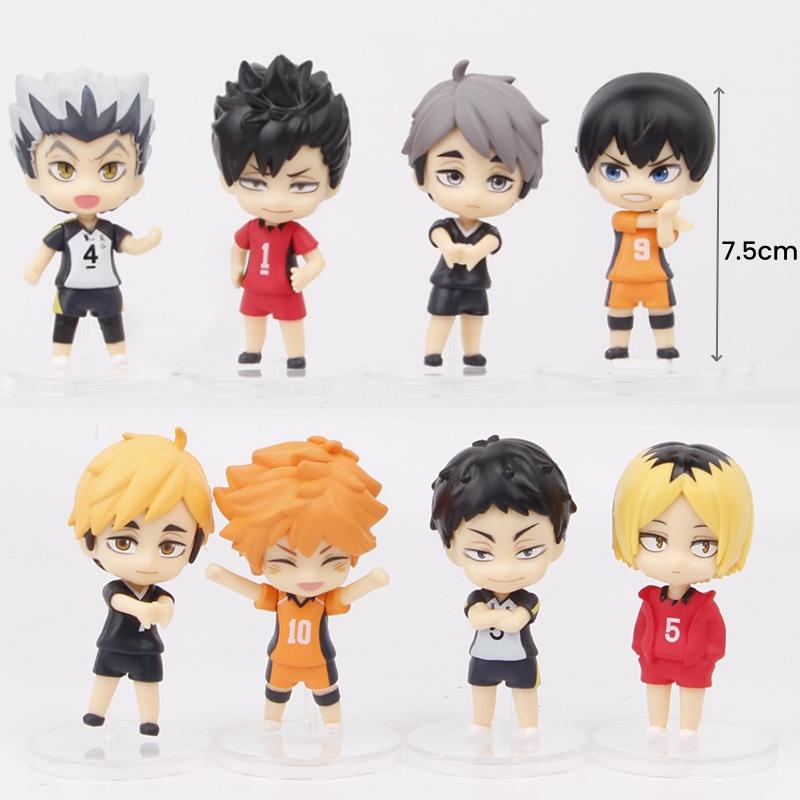 8 шт./компл., фигурки, игрушки, версия Q, Kenma Kozume Shoyo Hinata Kotaru Bokuto Yu Nishinoya, модель волейбола, куклы