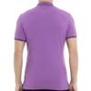 Emporio Armani Ss22 Классическая полоска с логотипом из хлопка с коротким рукавом Мужские поло Фиолетовый 8N1F30-1JPTZ-0861