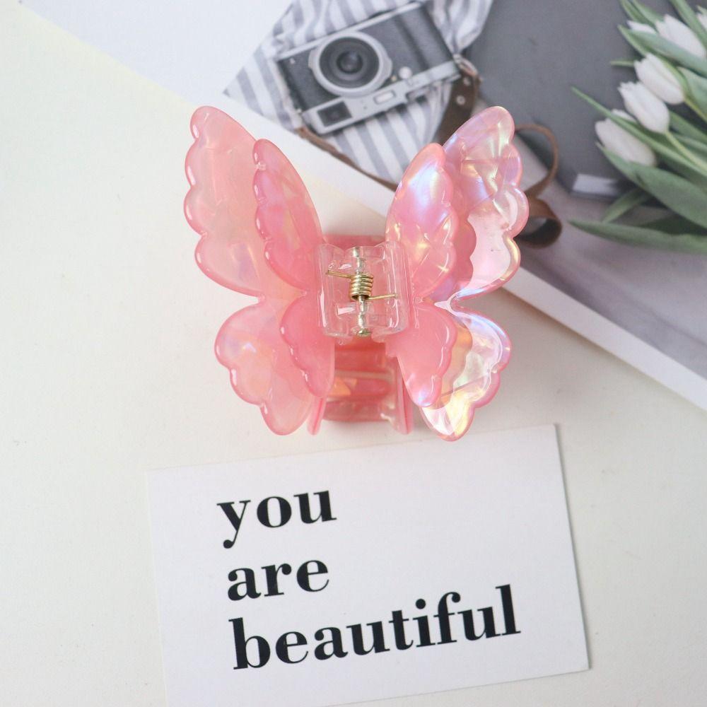 Elf Acetate Butterfly Hair Claw Animals Large Shark Clip Cute Butterfly Hair Clip  Daily
