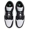 Мужские кроссовки Air Jordan 1 Low Green Glow Белый Черный 553558-131