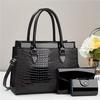 Handbag Bright Leather Alligator Pattern Mother Bag Texture Leather Women's Bag Trend
