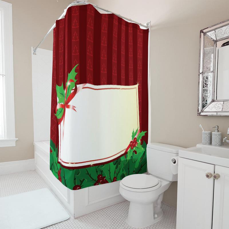 TU Shower Curtain Botanical Leaf Print Waterproof Fabric Bathroom Decor Vintage Farmhouse Style Home Decor Washable Liner