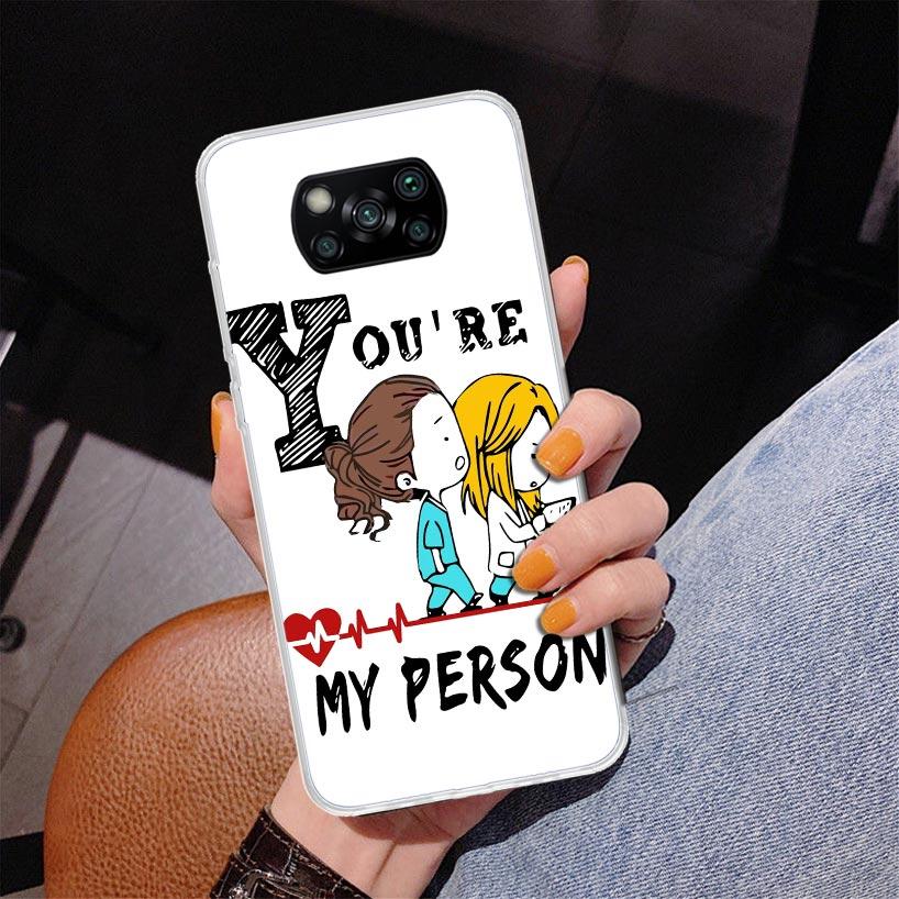 Чехол для телефона Greys Anatomy Person для Xiaomi Poco X5 X6 X7 Pro X4 Gt F7 Ultra M8 M7 Redmi 15C 15 13C 13 12C 12 Уникальная обложка Coque