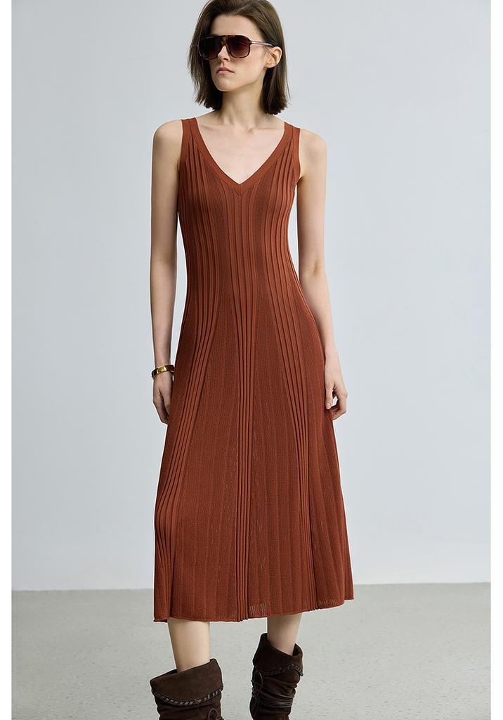 LILY Retro V-neck Sleeveless Dress for Women