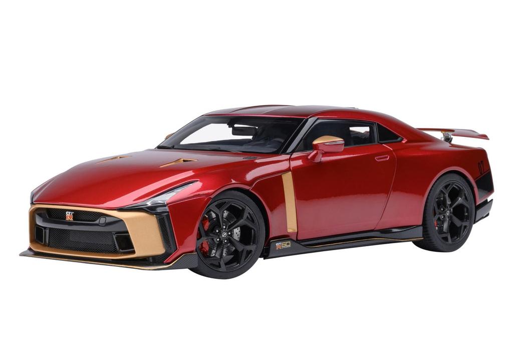 AUTOart Scale Nissan by ITALDESIGN Finished Model 77514 1/18 GT-R50 (Metallic Red/Gold)