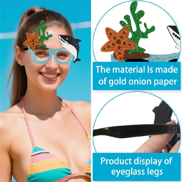 Оправа для очков с морскими животными, забавные очки с океанскими животными, тематическая вечеринка «Под океаном», украшения для дня рождения, принадлежности, подарки