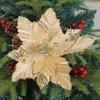 Sequins Artificial Poinsettia Flower Simulation Christmas Tree Decorations  Home New Year Gifts