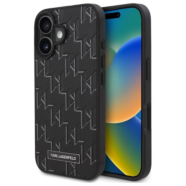 Karl Lagerfeld KLHMP16SPKHPORPK iPhone 16 6.1" black/black hardcase Hot Stamp Magsafe