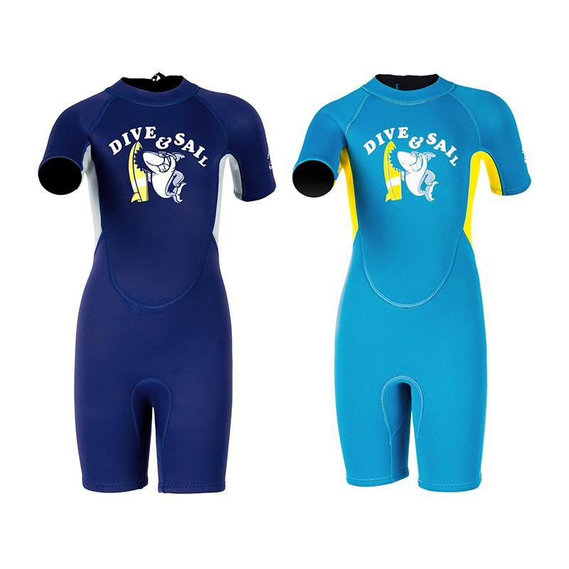 Kids 2.5mm Short Sleeve Wetsuit Snorkeling Diving Winter Swimming Warmth Protection Boys