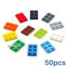 50 шт. Конструктор DIY Тонкие Фигурки Кирпичики 2x3 Точки 12 Цветов Образовательный Креативный Размер Совместимый С 3021 Игрушки для Детей