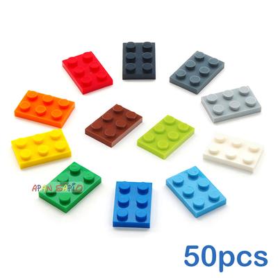 50 шт. Конструктор DIY Тонкие Фигурки Кирпичики 2x3 Точки 12 Цветов Образовательный Креативный Размер Совместимый С 3021 Игрушки для Детей