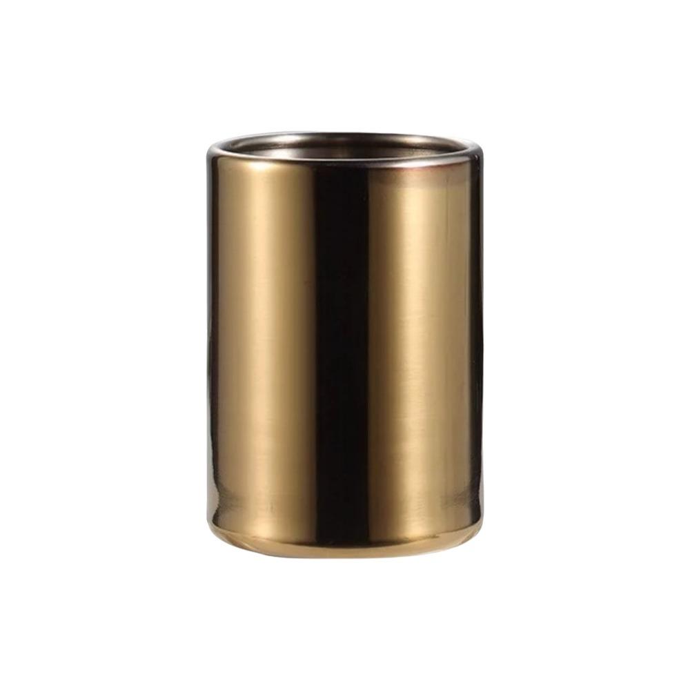 Cylinder Fruit Fork Holder Stainless Steel Mini Metal Box Toothpick Jar Holder  Dining Table