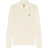 Polo Solid Color Pony Embroidered Long Sleeve Knit Sweater Men Sweater White 710810841015