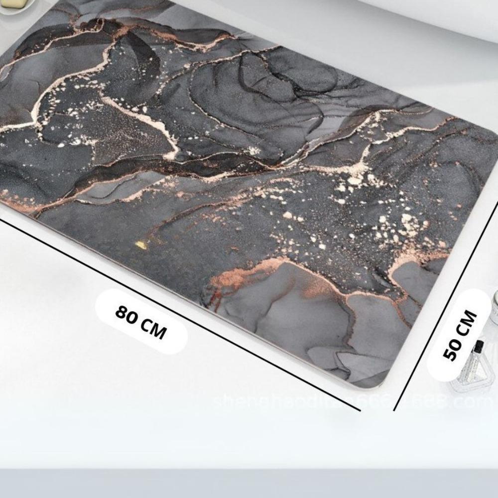 Easy Clean Kitchen Drying Mat Quick Dry Marble Kitchen Drying Mat Countertop Drying Pad Sink Side