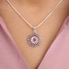 Morganite Gemstone 925 Sterling Silver Jewelry Handmade Pendant  1.14" For Mom CP-30-5