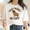 Cute Capybara Clothing T-Shirt Women Vintage Cartoon T Shirt Female Casual Anime Top Tees T Shirt Manga Women Graphic Tee Tops