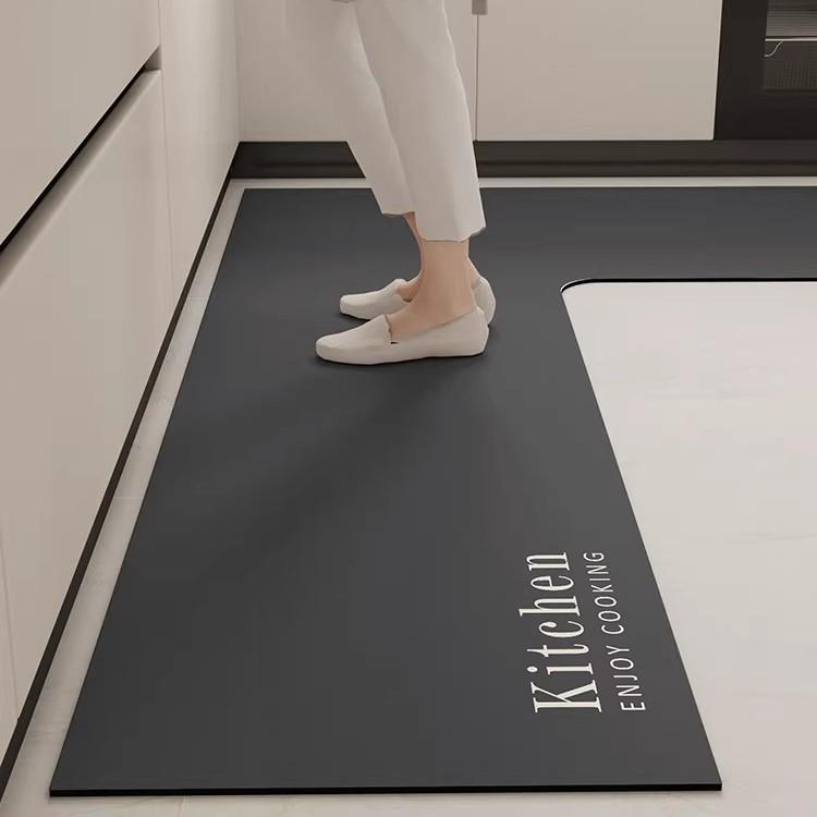 Г-образный абсорбирующий кухонный коврик - мягкий, устойчивый к грязи, простой в уходе, напольный коврик с диатомовой грязью
