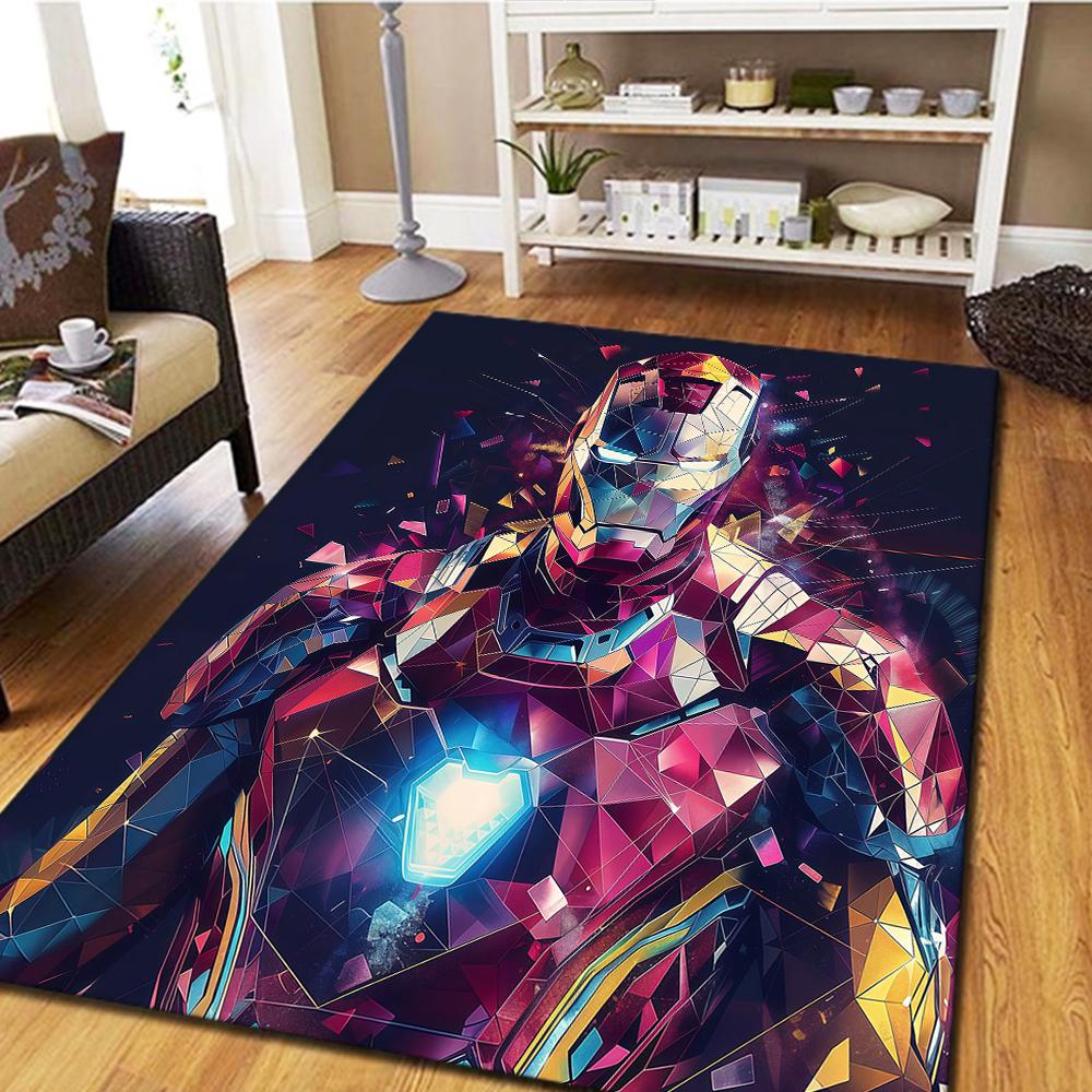 Iron Man Home Decor Carpet, Bedroom Floor Rug, Digital Printing Movie Mat, Large Size Play Mat -HYQ33
