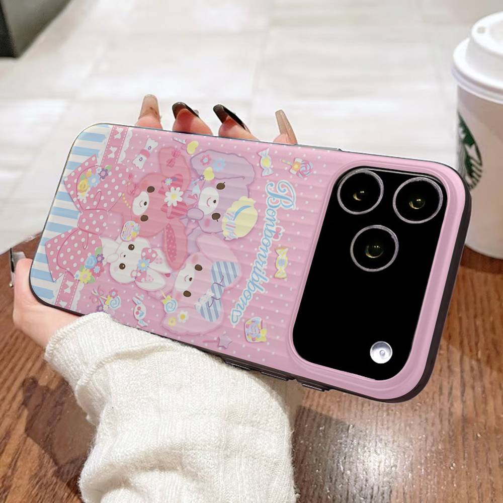 Cute Cartoon Bonbonribbon Phone Case For IPhone 17 16 15 14 Plus 11 12 13 Pro Max Shockproof Protection Soft Back Cover